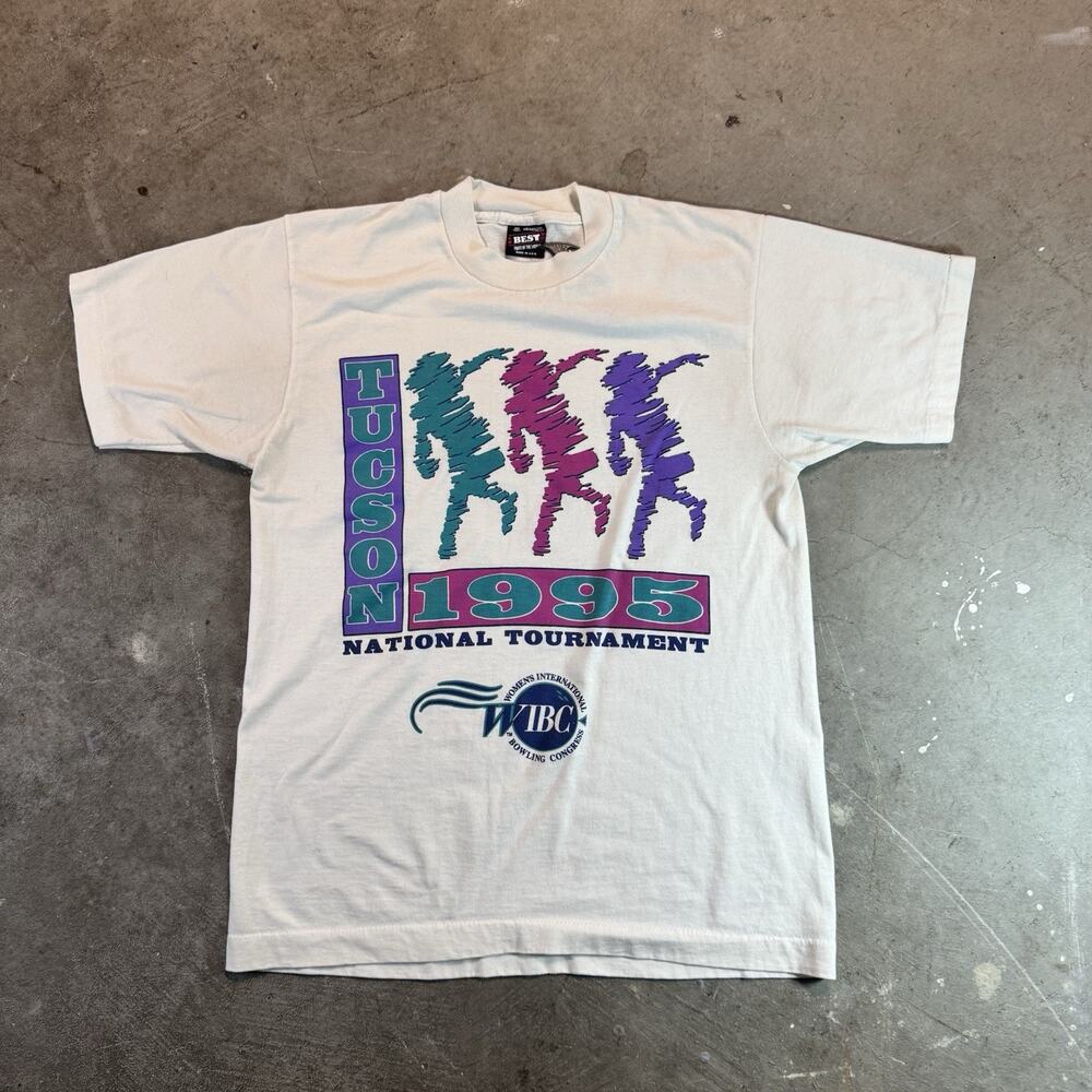BEST Fruit of the Loom Tucson 1995 National Bowling Tournament Tee Shirt Size M